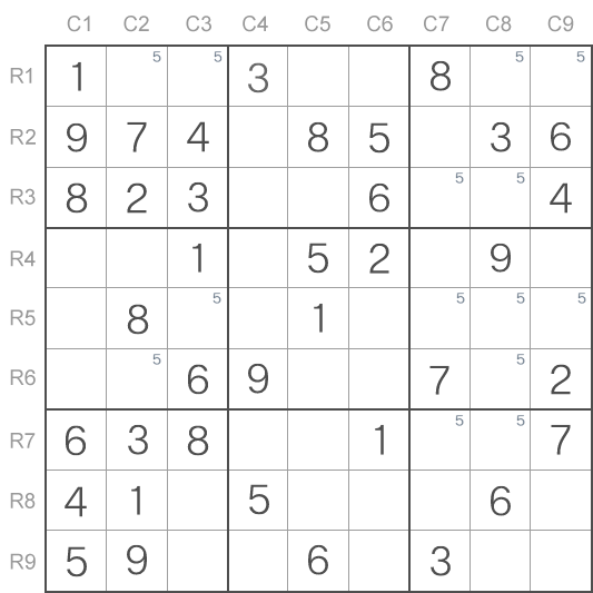 Ejemplo de X-Wing Sudoku